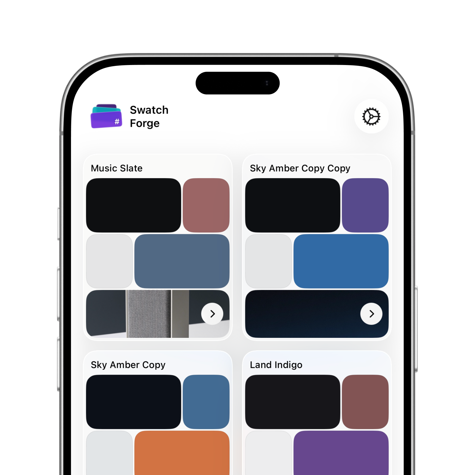SwatchForge displayed on iPhone